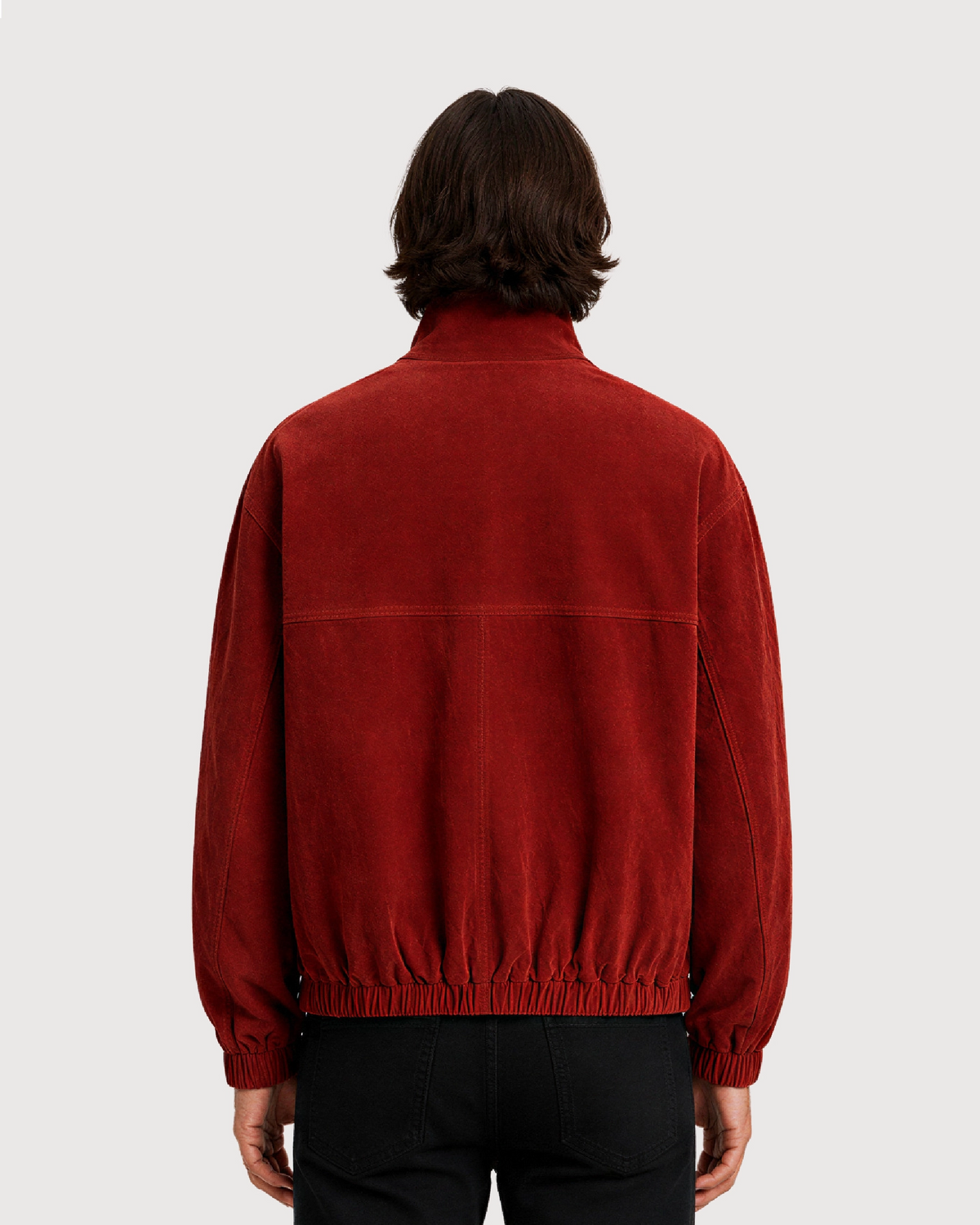KAIRO Rust Red Suede Flight Jacket - Back