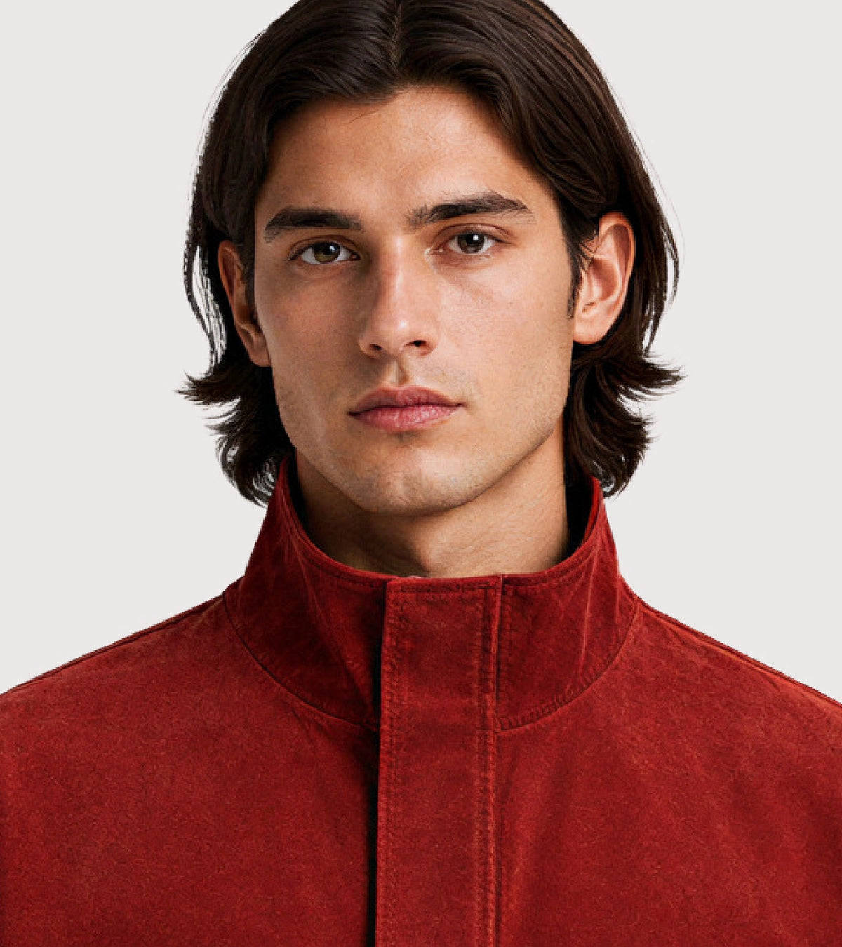 KAIRO Rust Red Suede Flight Jacket - Zoom