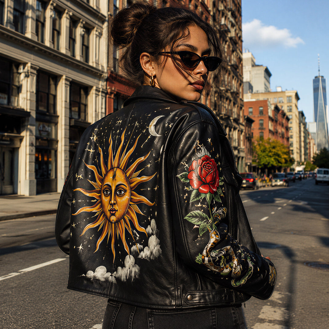 BOND&GRAIN - Custom Hand Painted Leather Jacket
