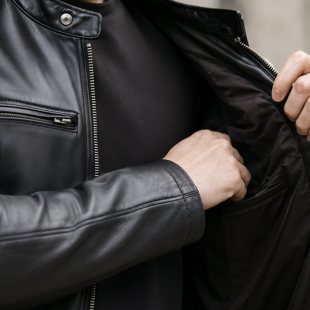 BOND&GRAIN - Custom Lining Leather Jacket