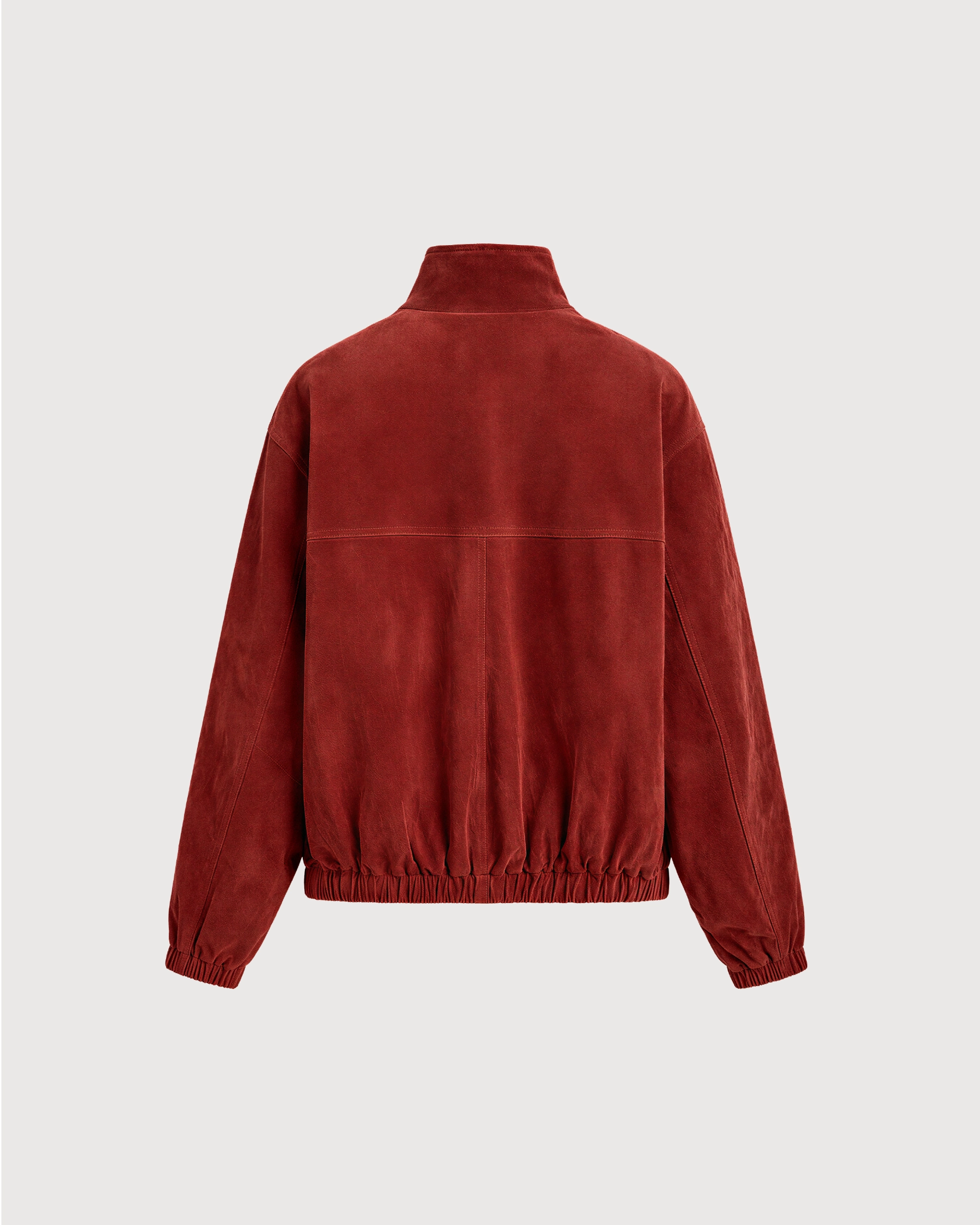 KAIRO Rust Red Suede Flight Jacket - Back Pattern