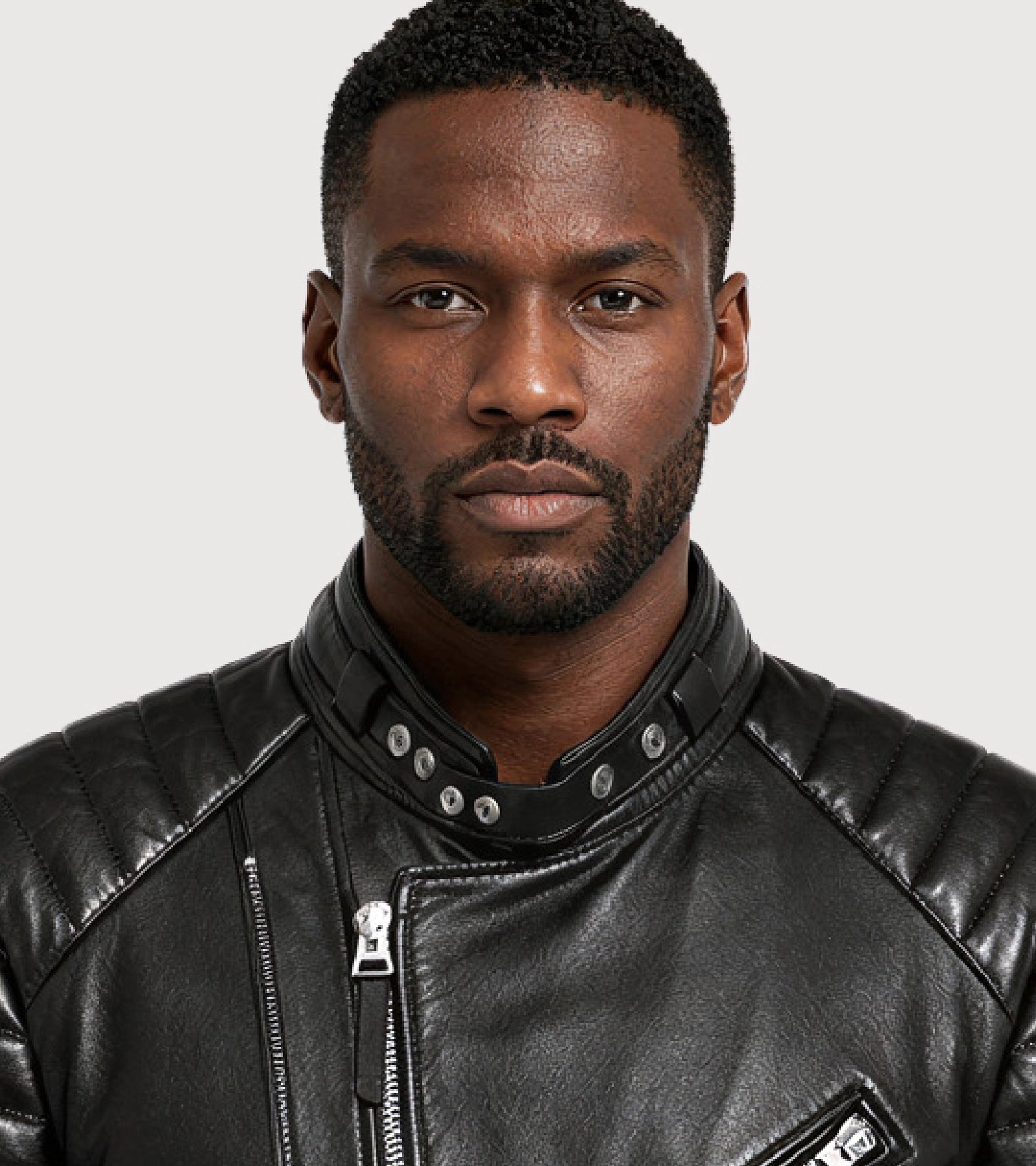 KNOX Black Quilted Biker Leather Jacket - Zoom