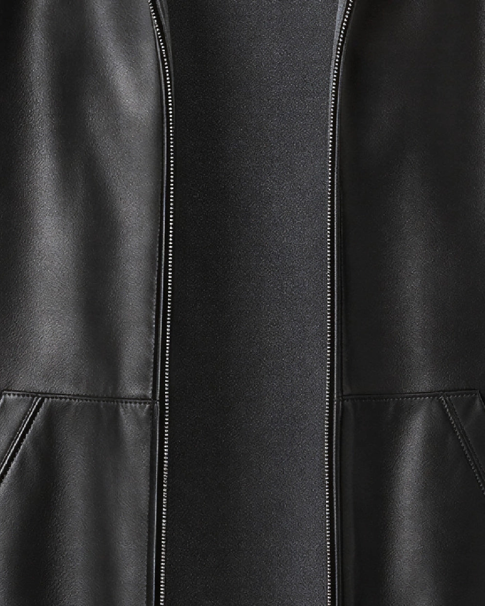 LORIN Black Hooded Leather Bomber Jacket - Inner