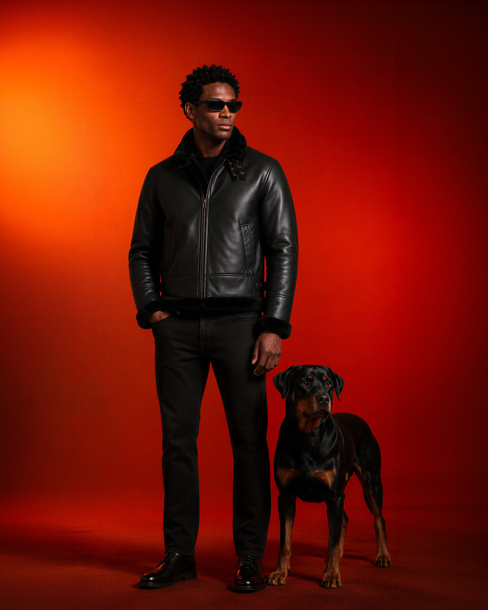 NERO Black Leather Jacket - Banner