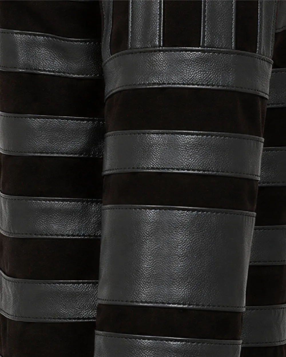 SELENE Black Racer Leather Jacket - Panel