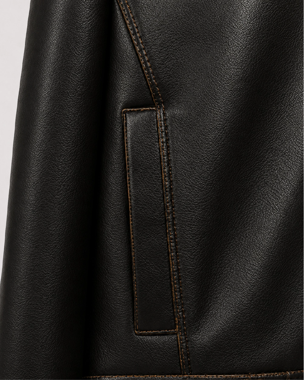 VYRA Distressed Brown Cowhide Leather Jacket - Pocket